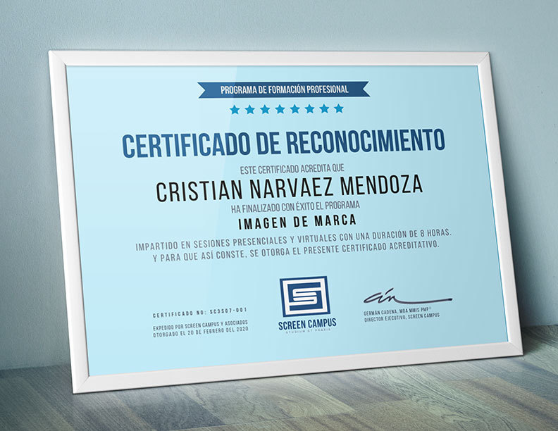 certificado imagen de marca
