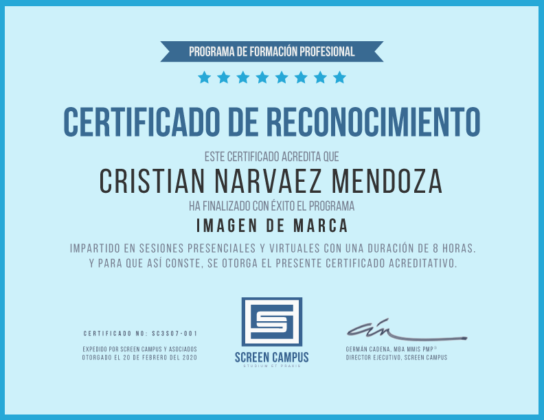 certificado imagen de marca