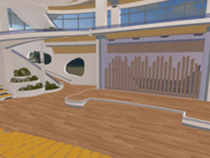 campus virtual - futuristic auditorium